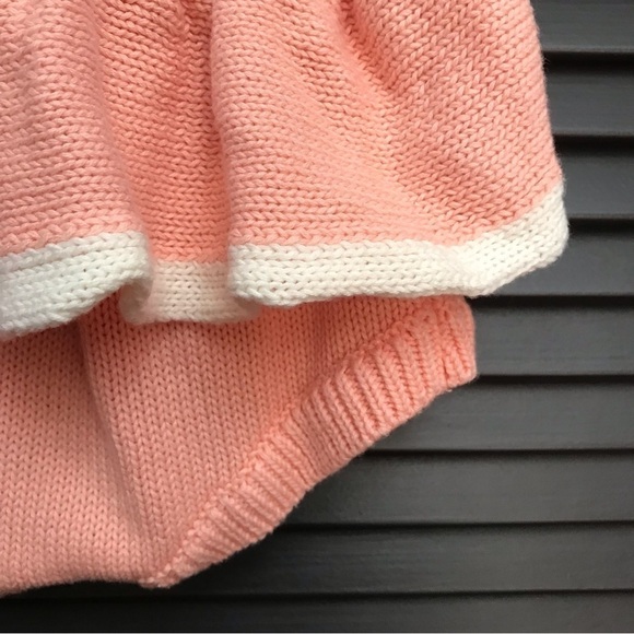 Retro Paradise Pink Knit Heart Overalls, Size Small - Picture 10 of 13